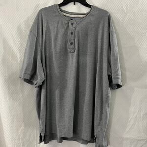 RedHead Gray Cotton Henley Men's Shirt Size 3XL
